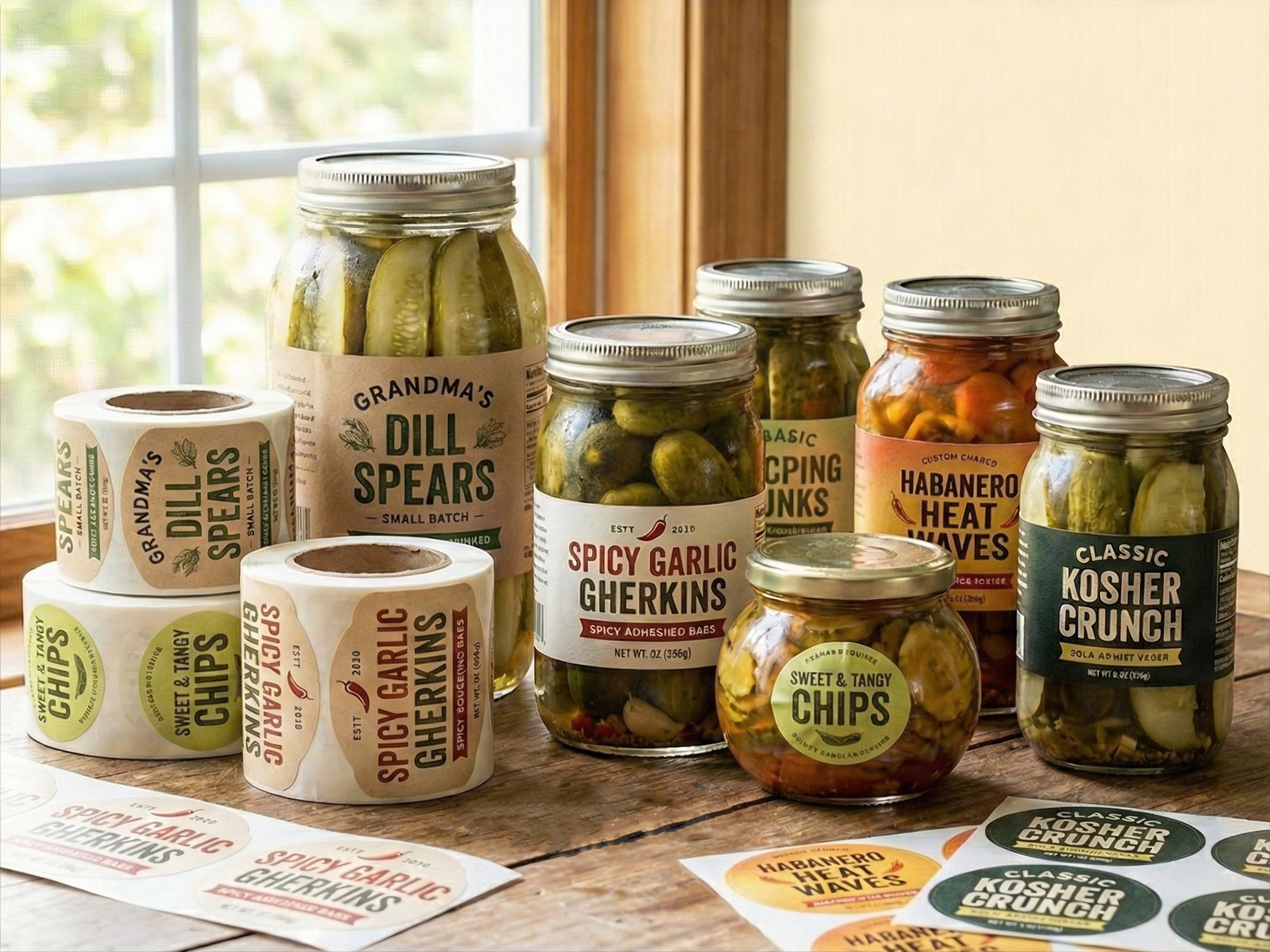 Create a stunning first impression with vibrant, oil-resistant custom jar labels for a professional, shelf-ready finish.