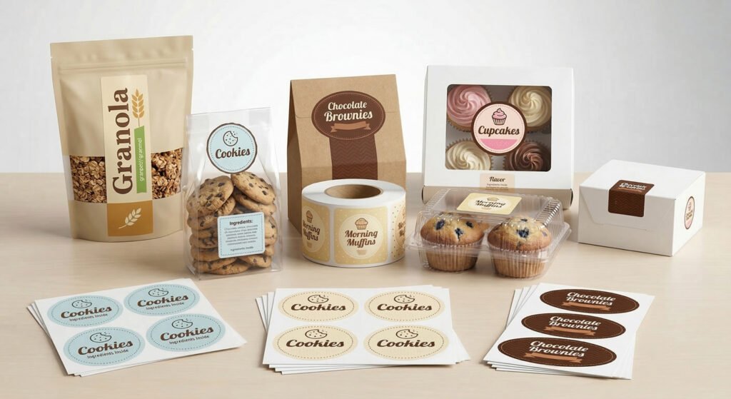 Custom bakery labels - Custom Food Packaging Labels - Printable and ...